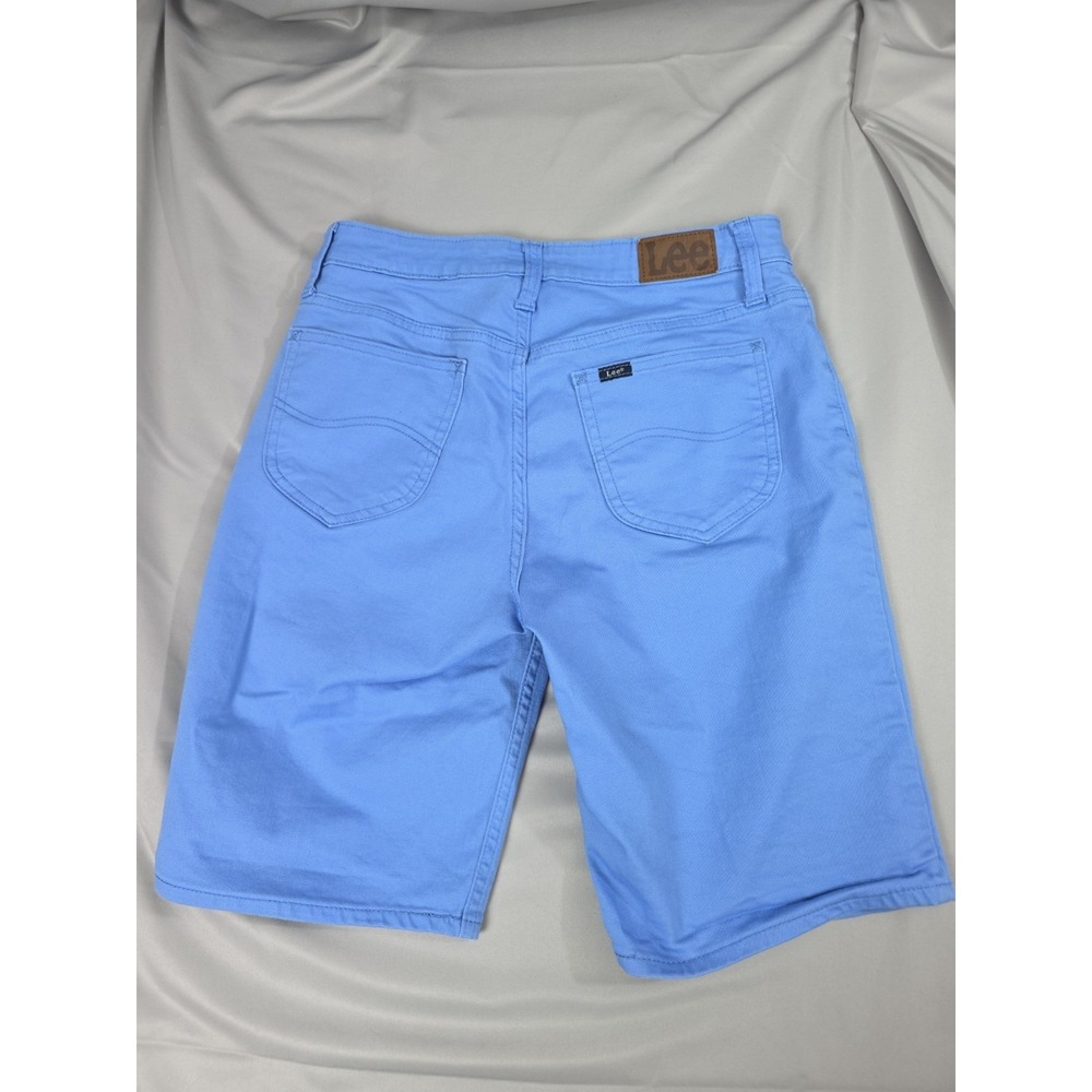 Lee Women's Mid Rise Sky Blue Bermuda Shorts Size 6 Stretch - Picture 9 of 12